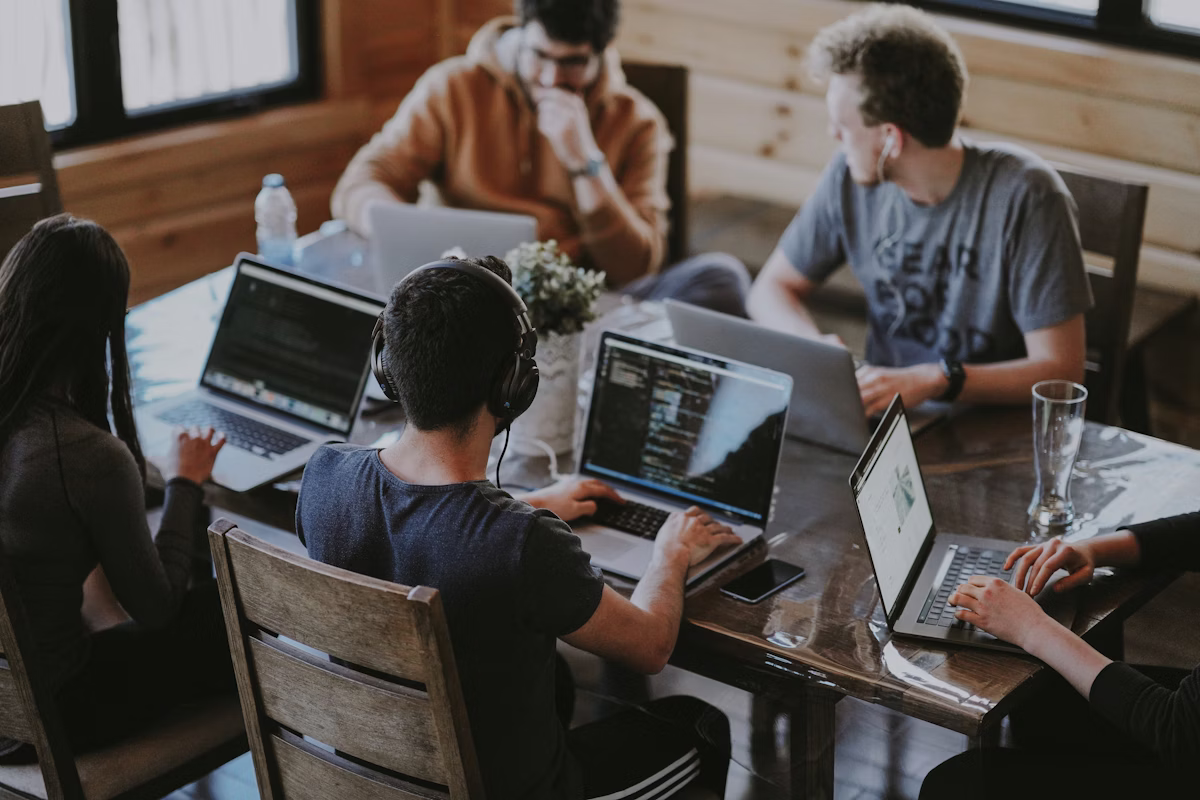 QA team working with AI-powered testing tools
